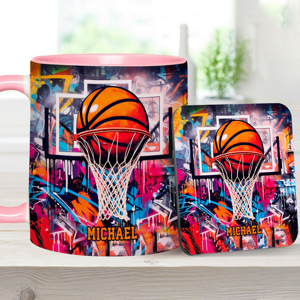 Cooles Basketball-Design – Personalisierte Tasse mit Basketball-Motiv