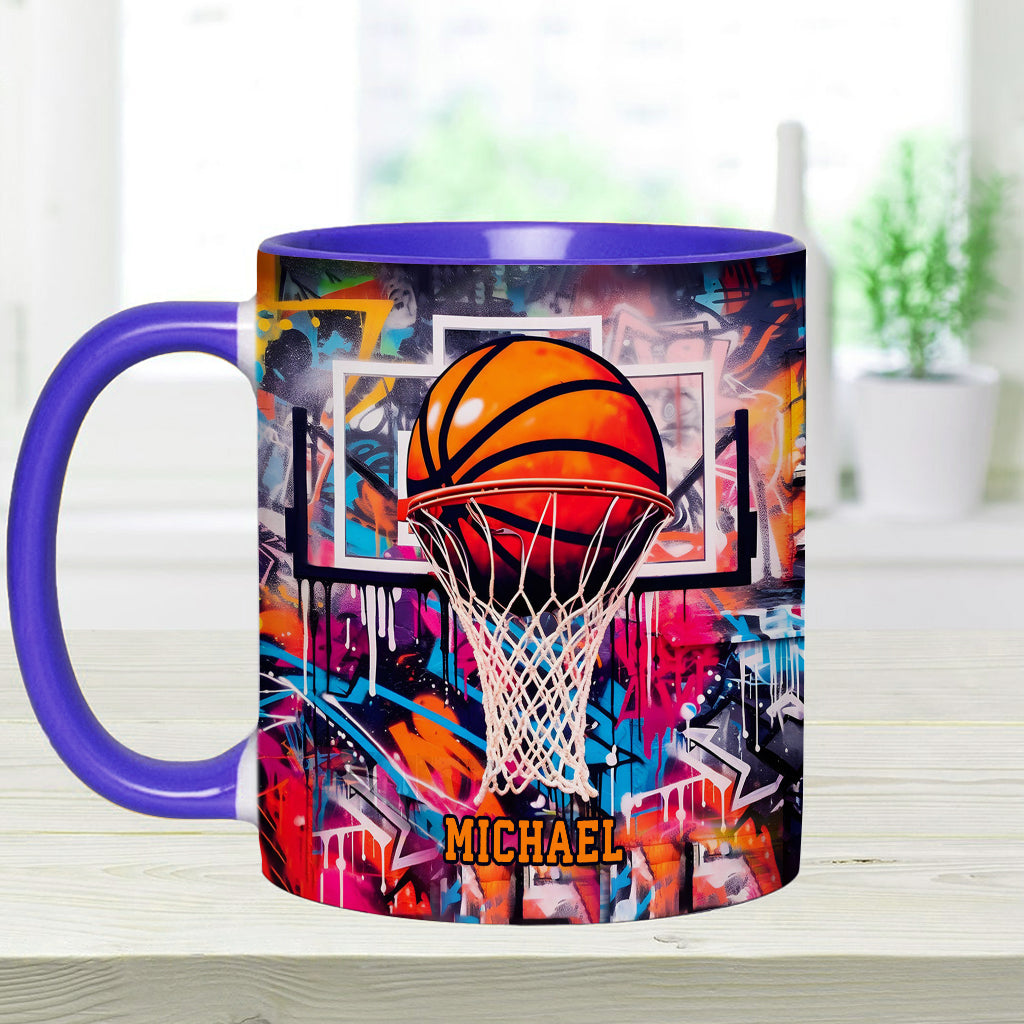 Cooles Basketball-Design – Personalisierte Tasse mit Basketball-Motiv