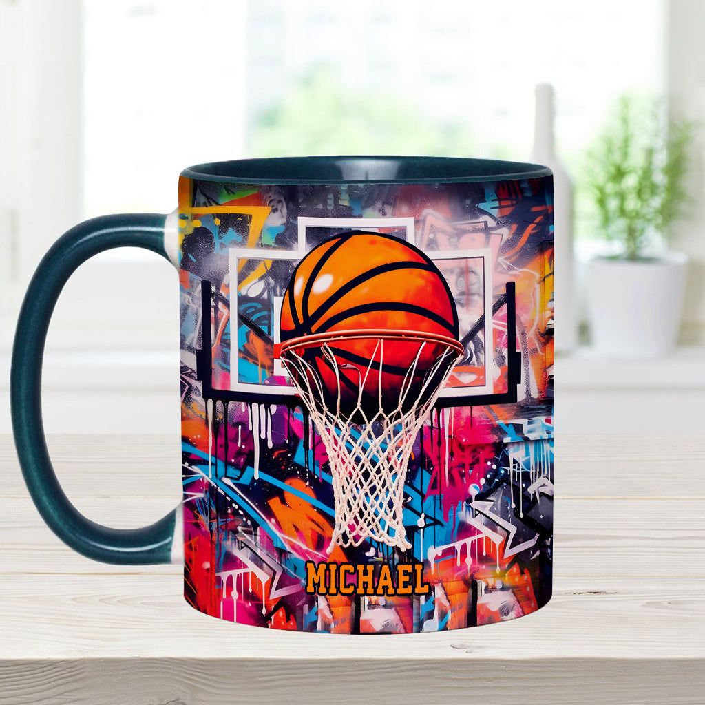 Cooles Basketball-Design – Personalisierte Tasse mit Basketball-Motiv