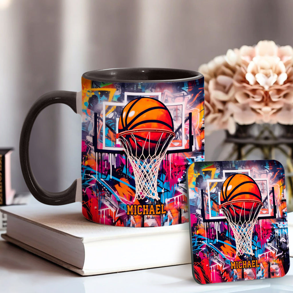 Cooles Basketball-Design – Personalisierte Tasse mit Basketball-Motiv