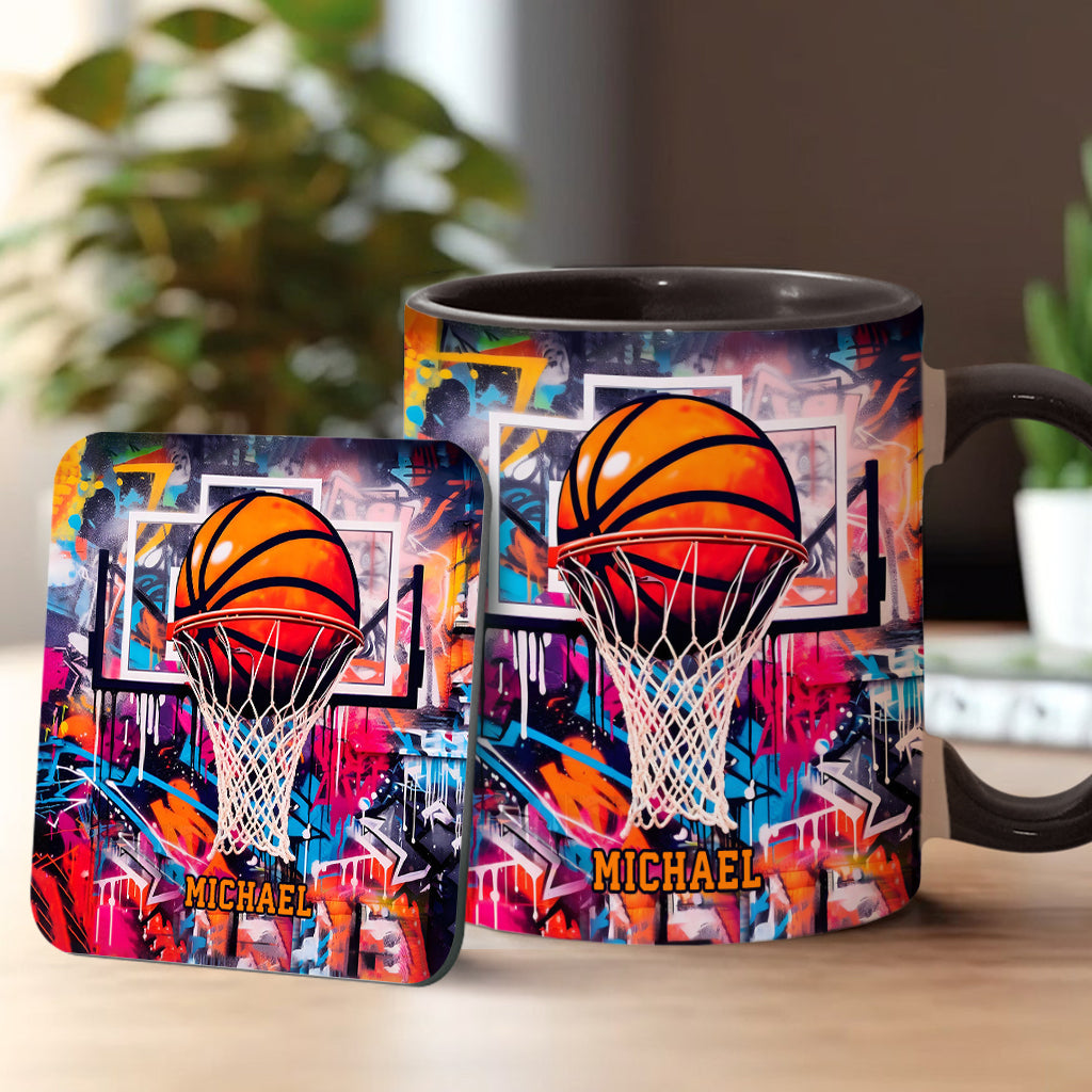 Cooles Basketball-Design – Personalisierte Tasse mit Basketball-Motiv