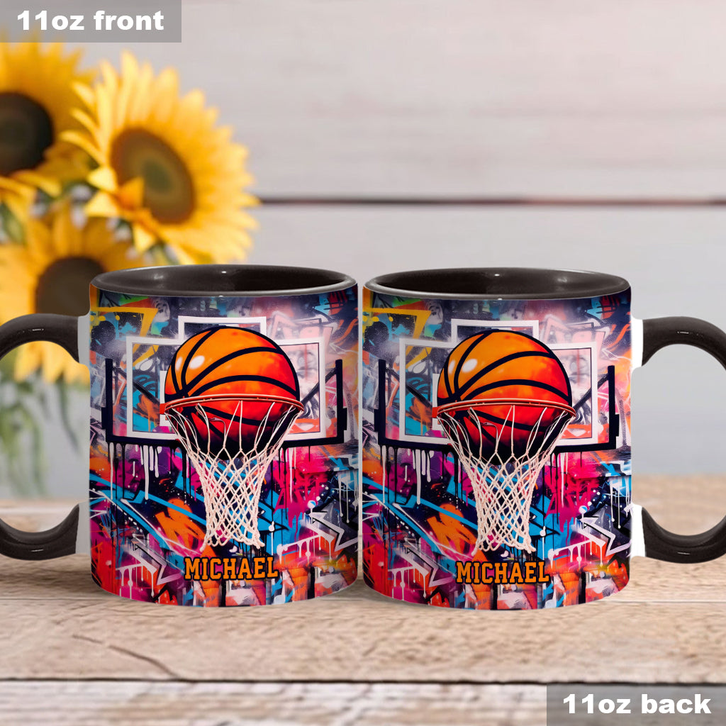 Cooles Basketball-Design – Personalisierte Tasse mit Basketball-Motiv