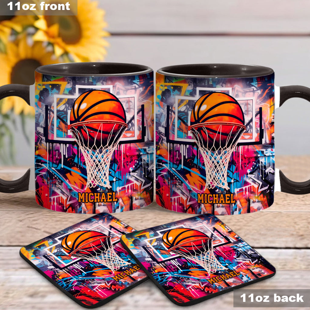 Cooles Basketball-Design – Personalisierte Tasse mit Basketball-Motiv