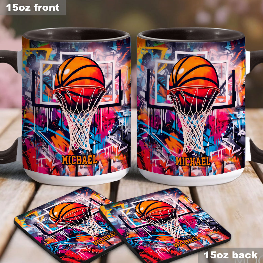 Cooles Basketball-Design – Personalisierte Tasse mit Basketball-Motiv