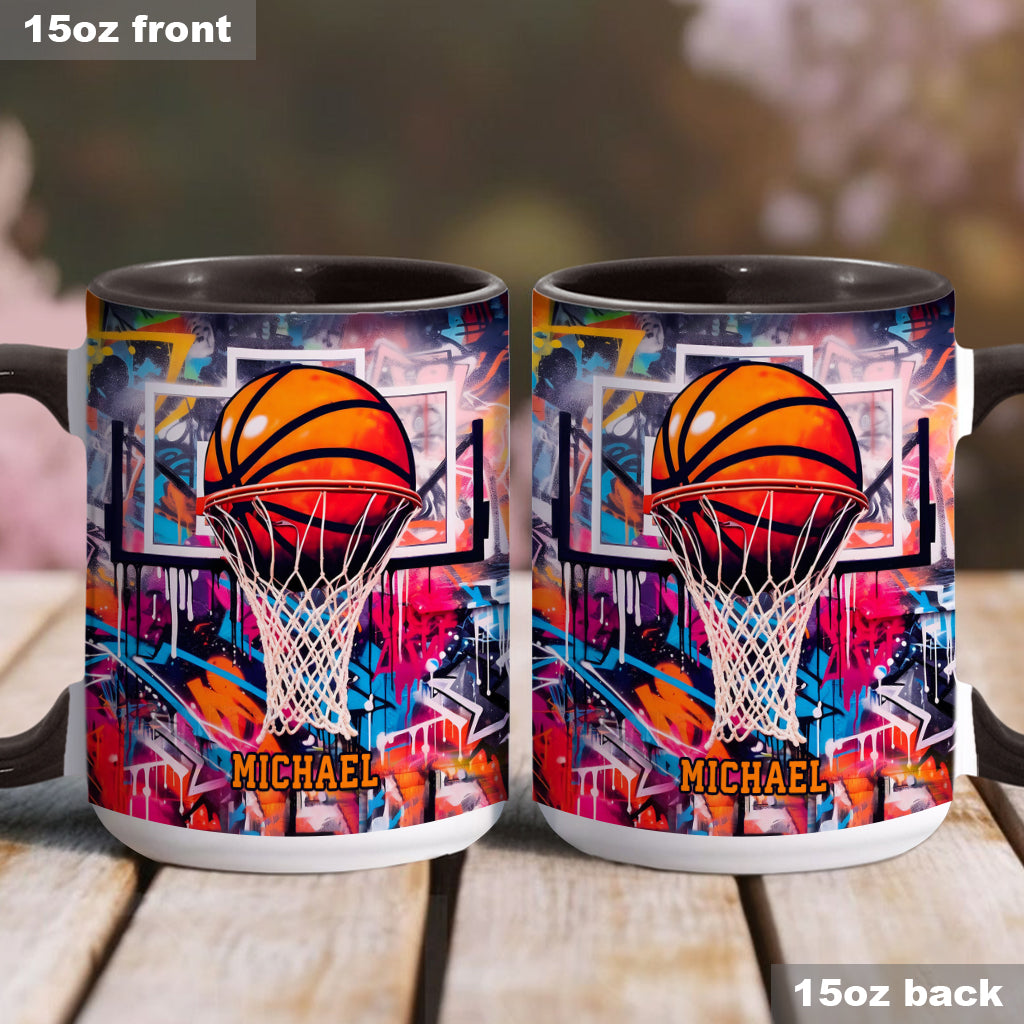Cooles Basketball-Design – Personalisierte Tasse mit Basketball-Motiv