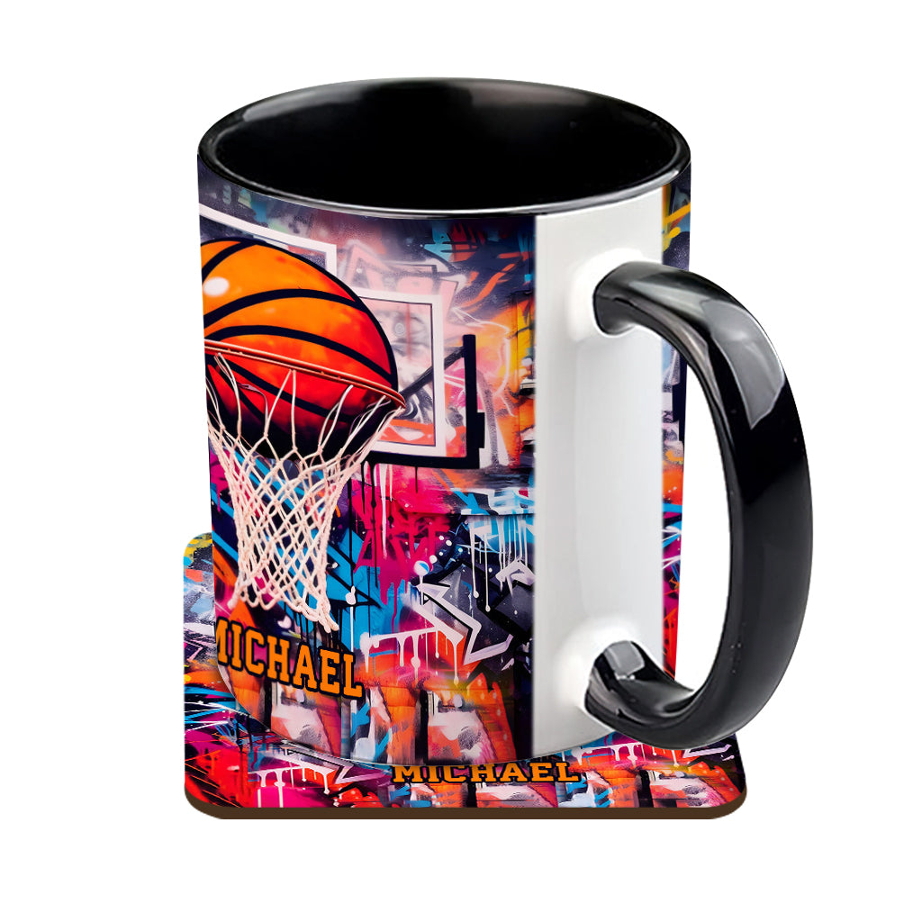 Cooles Basketball-Design – Personalisierte Tasse mit Basketball-Motiv