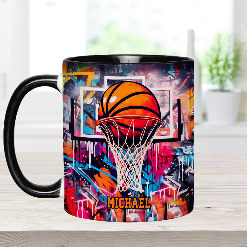 Cooles Basketball-Design – Personalisierte Tasse mit Basketball-Motiv