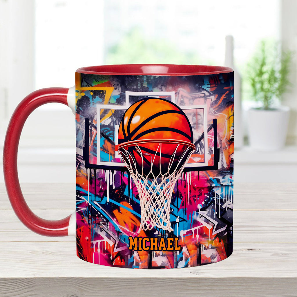 Cooles Basketball-Design – Personalisierte Tasse mit Basketball-Motiv