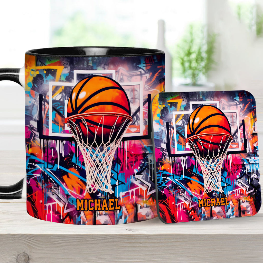 Cooles Basketball-Design – Personalisierte Tasse mit Basketball-Motiv