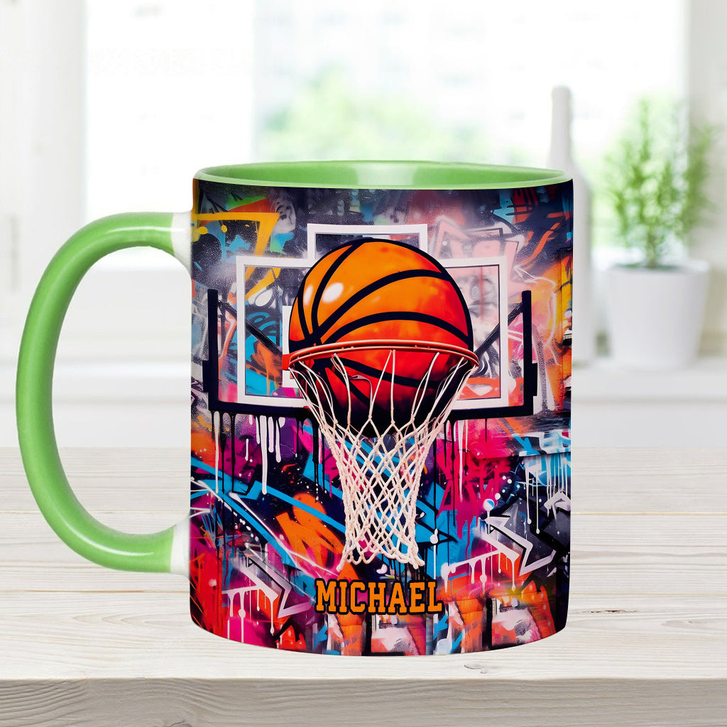 Cooles Basketball-Design – Personalisierte Tasse mit Basketball-Motiv