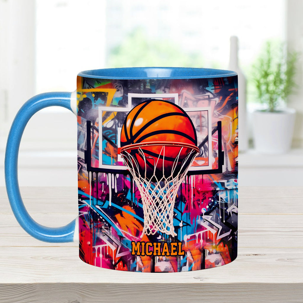 Cooles Basketball-Design – Personalisierte Tasse mit Basketball-Motiv