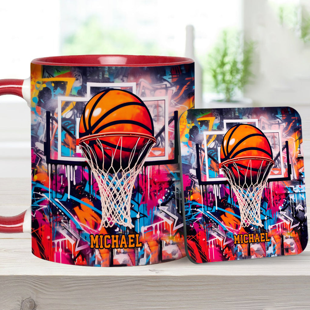 Cooles Basketball-Design – Personalisierte Tasse mit Basketball-Motiv