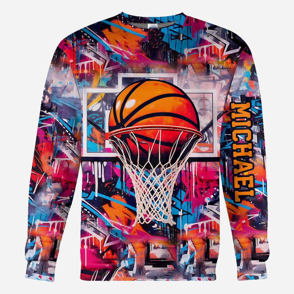 T-shirt personnalisé avec un design de basketball stylé - T-shirt intégral basketball