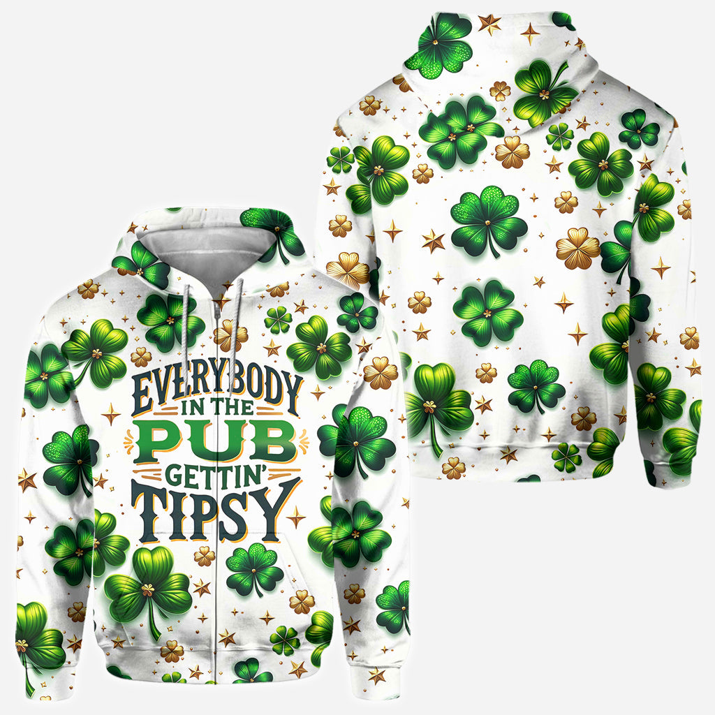 Alle im Pub werden angetrunken – St. Patrick's Day All-Over-Shirt