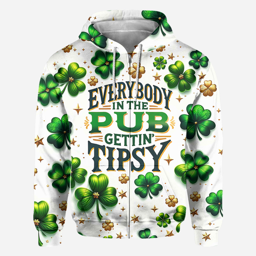 Alle im Pub werden angetrunken – St. Patrick's Day All-Over-Shirt