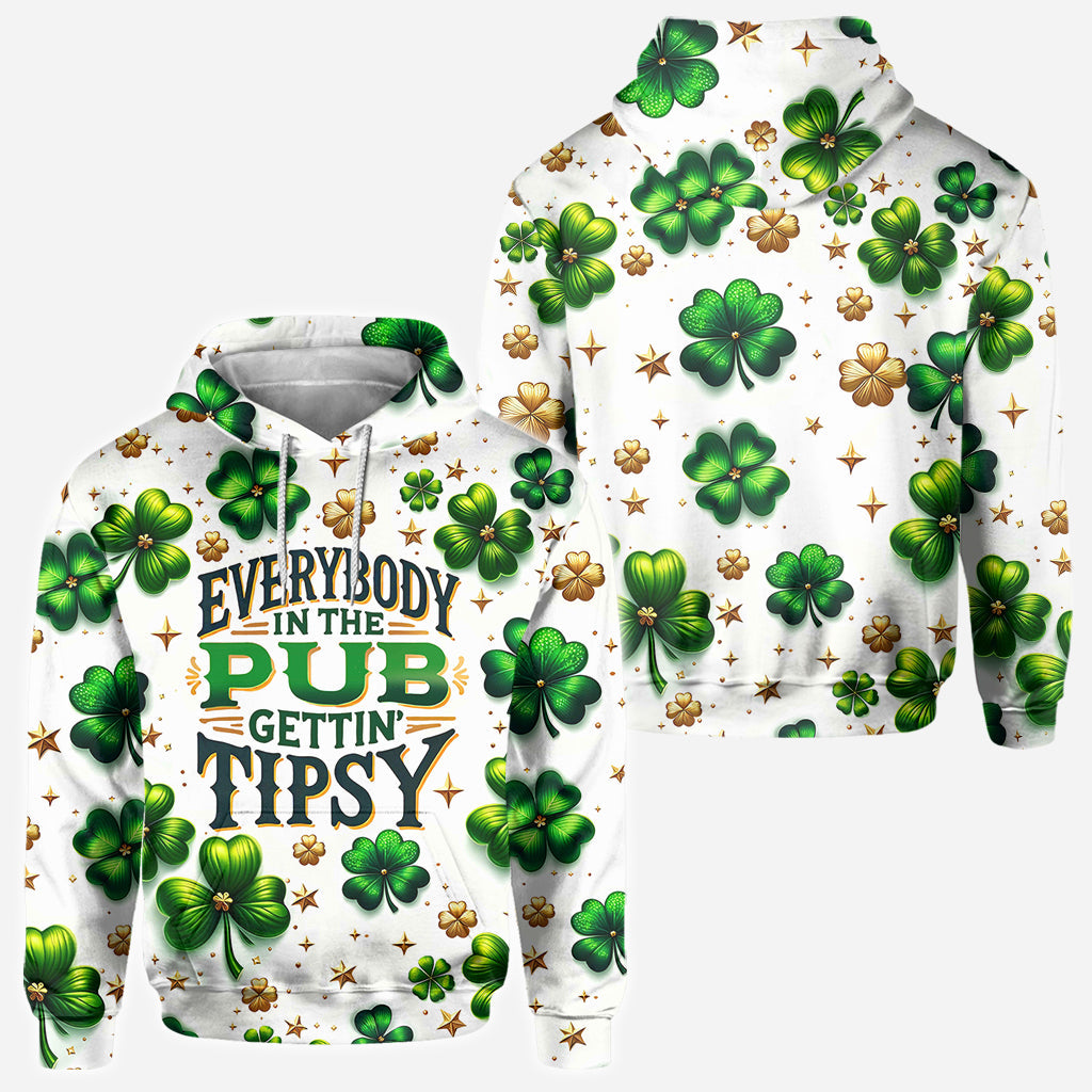 Alle im Pub werden angetrunken – St. Patrick's Day All-Over-Shirt