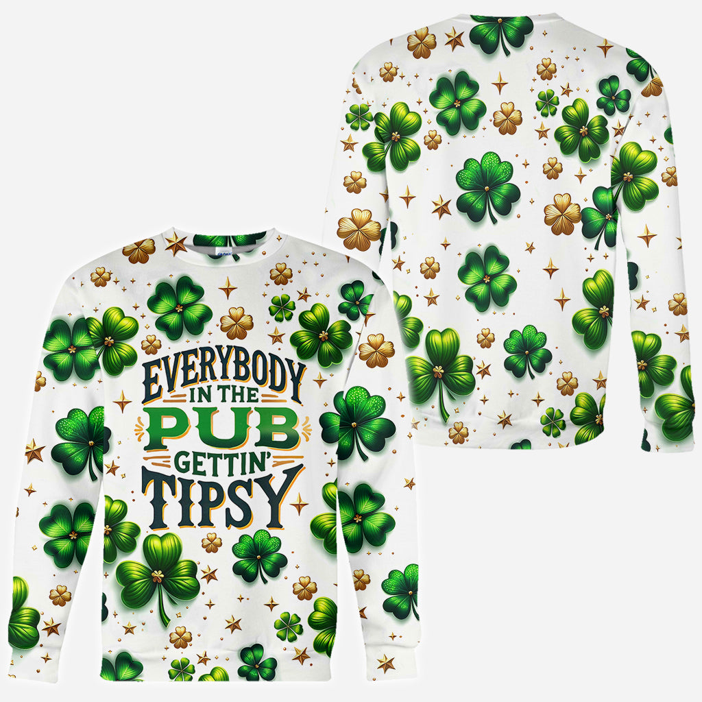 Alle im Pub werden angetrunken – St. Patrick's Day All-Over-Shirt