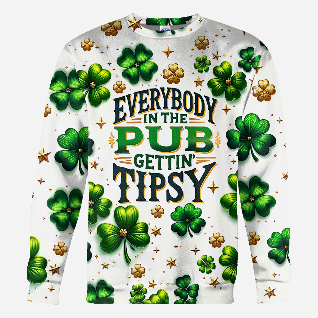 Alle im Pub werden angetrunken – St. Patrick's Day All-Over-Shirt