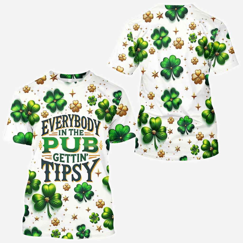 Alle im Pub werden angetrunken – St. Patrick's Day All-Over-Shirt