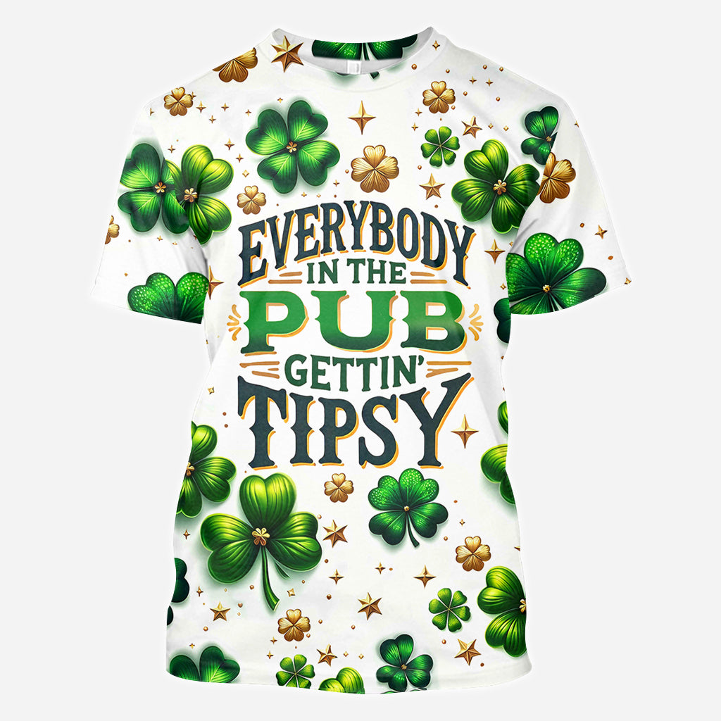 Alle im Pub werden angetrunken – St. Patrick's Day All-Over-Shirt