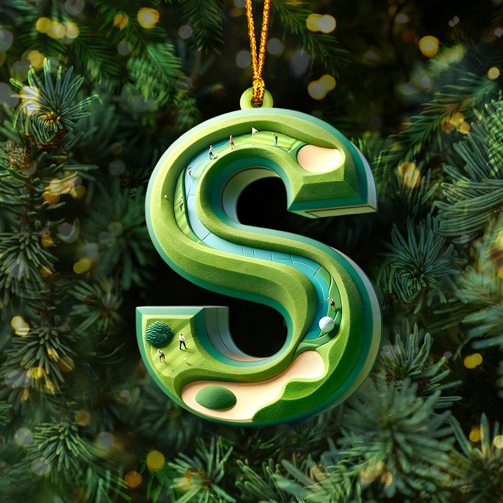 Golf Letter - Personalized Golf Ornament