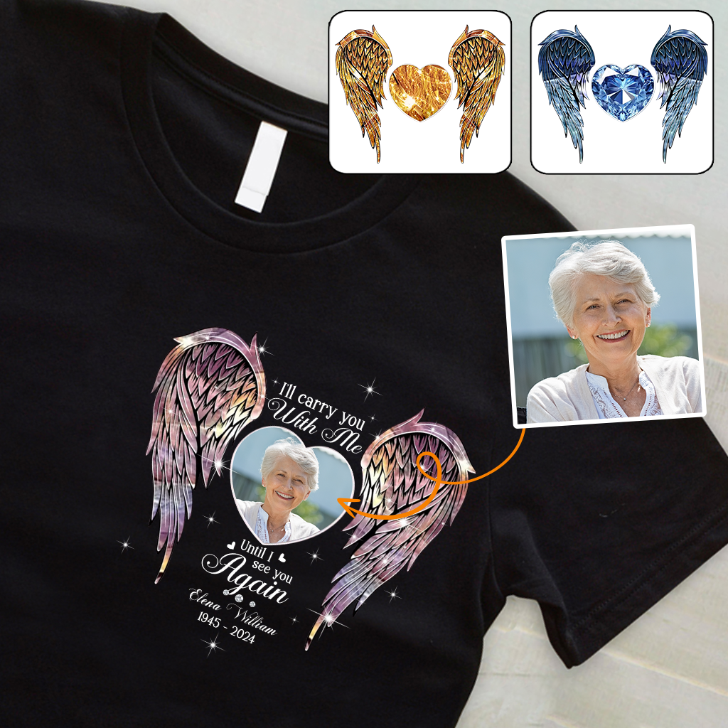 Memorial Wings Your Wings Were Ready But My Heart Was Not - Personalized Memorial T-shirt And Hoodie