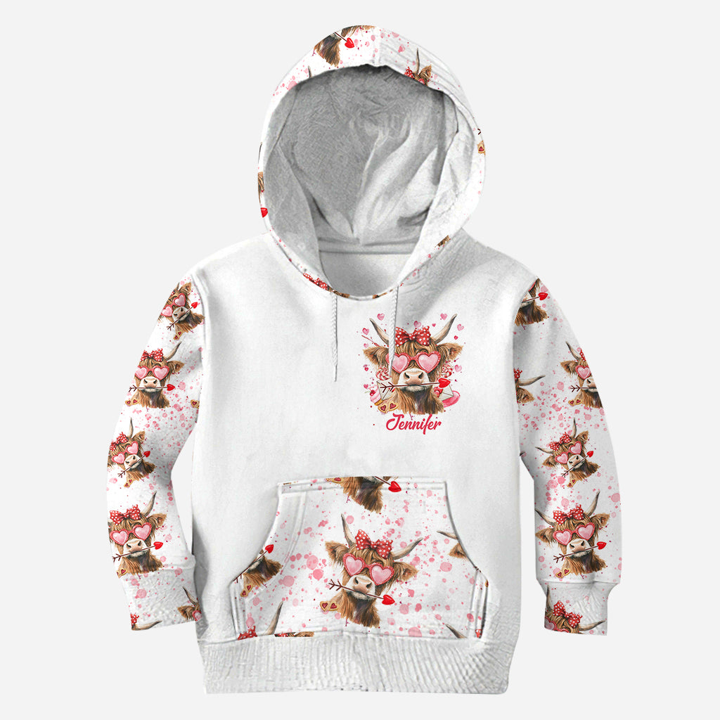 Just A Girl Who Loves Highland Cows - Personalized Highland Cow Hoodie and Leggings