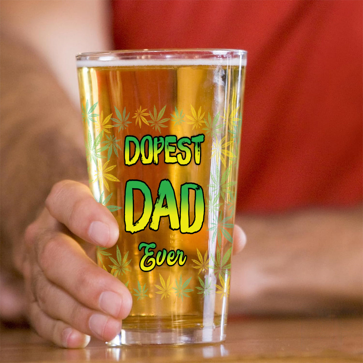Dopest Dad Ever - Personalized Father Beer Glass