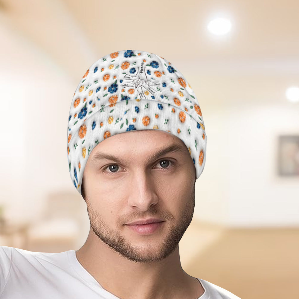 Family Over Everything - Personalized Mother Beanie Hat