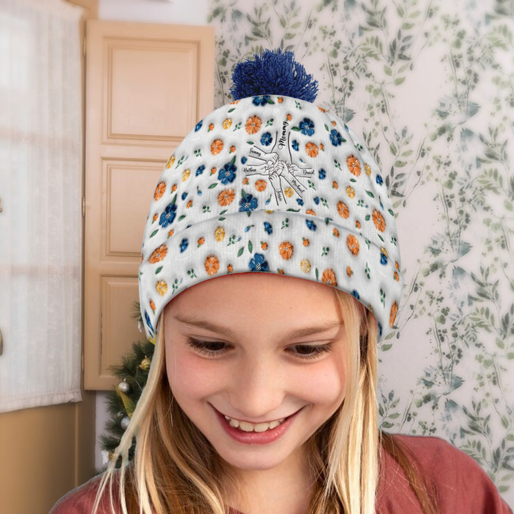 Family Over Everything - Personalized Mother Beanie Hat