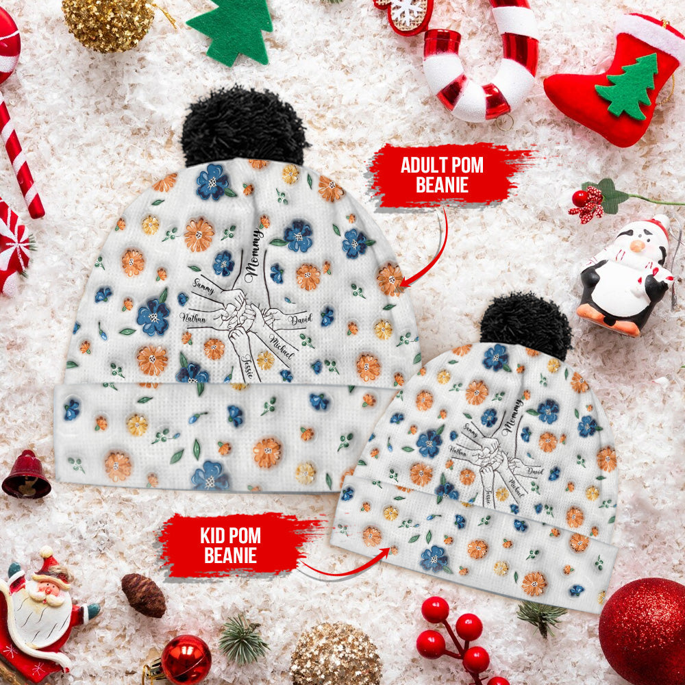 Family Over Everything - Personalized Mother Beanie Hat