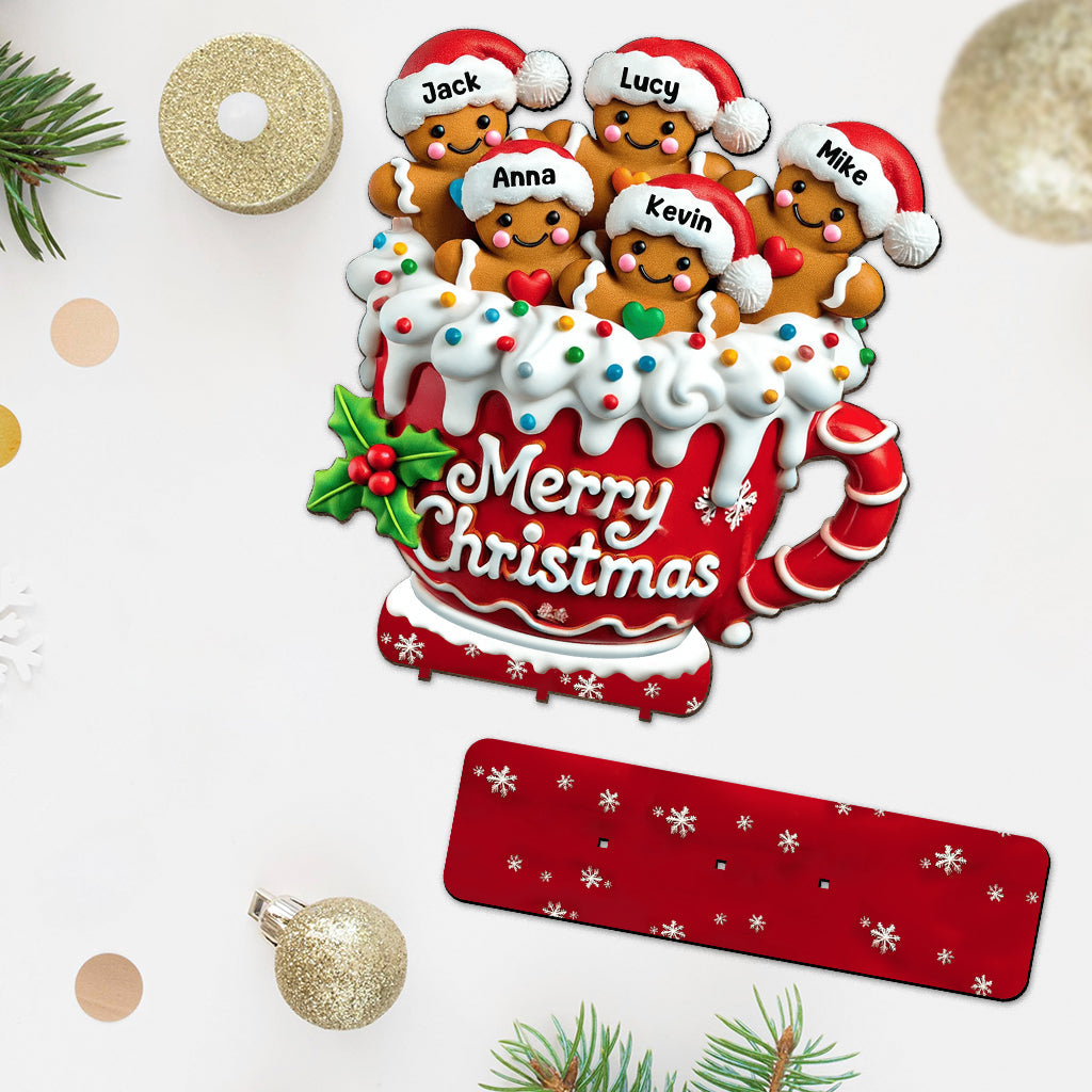 Joyeux Noël - Décoration familiale personnalisée à un étage, grand format, autoportante
