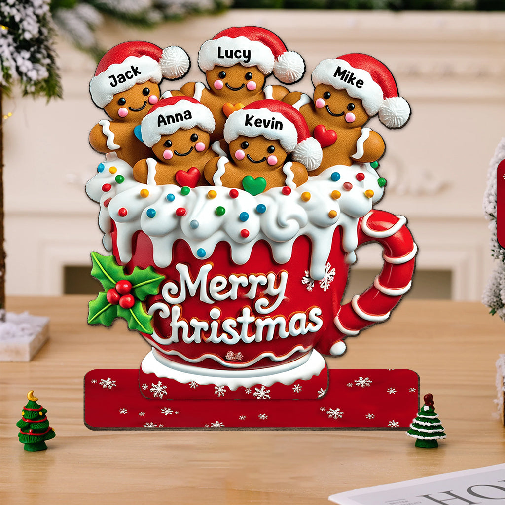 Joyeux Noël - Décoration familiale personnalisée à un étage, grand format, autoportante