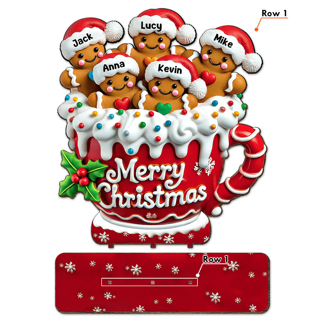 Joyeux Noël - Décoration familiale personnalisée à un étage, grand format, autoportante