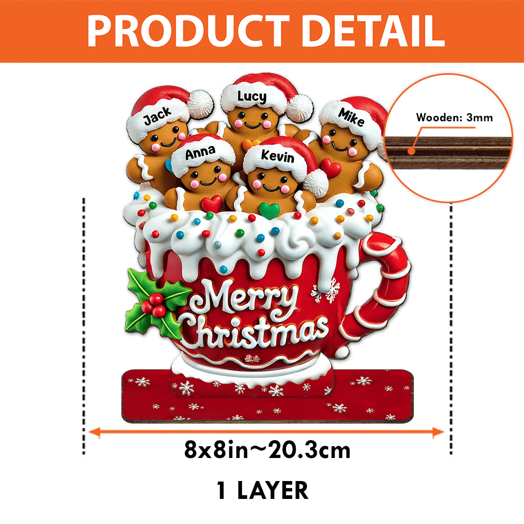 Joyeux Noël - Décoration familiale personnalisée à un étage, grand format, autoportante