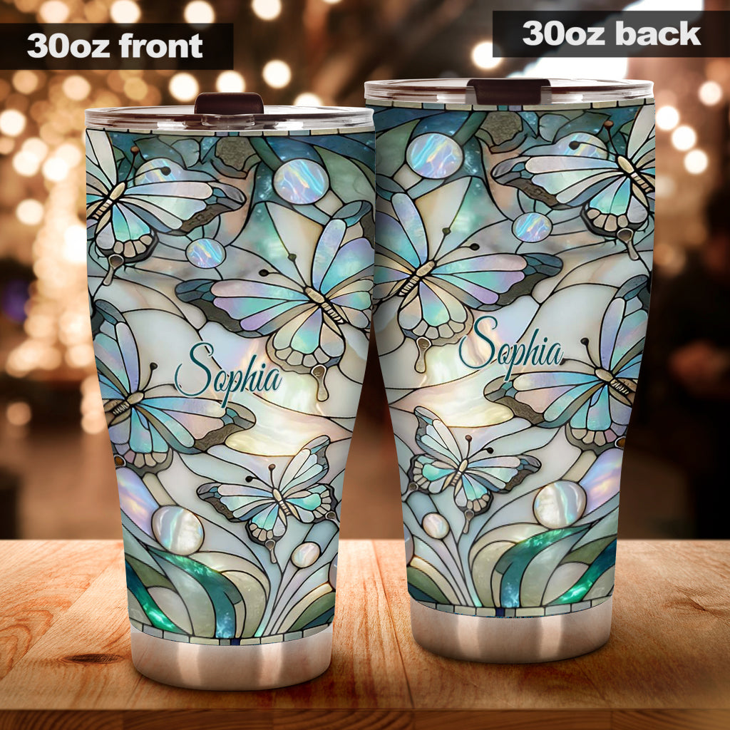 Schmetterlinge lieben – personalisierter Schmetterlingsbecher