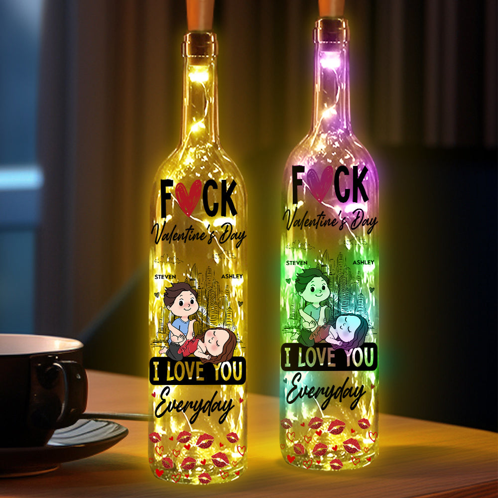 I Love You - Personalized Couple Wine Bottle Lamp