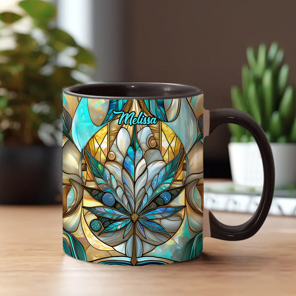 Mug personnalisé « Feuille magnifique » avec motif cannabis