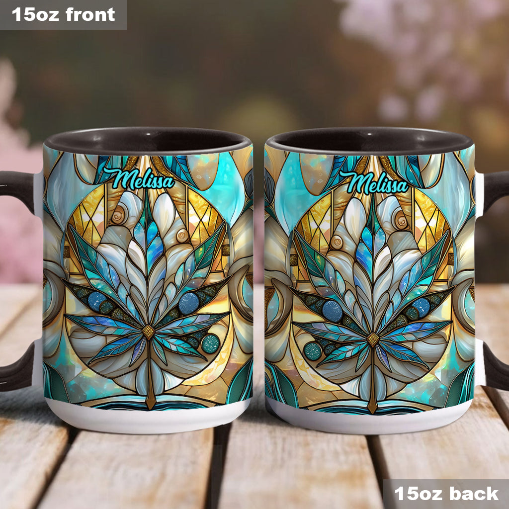 Mug personnalisé « Feuille magnifique » avec motif cannabis
