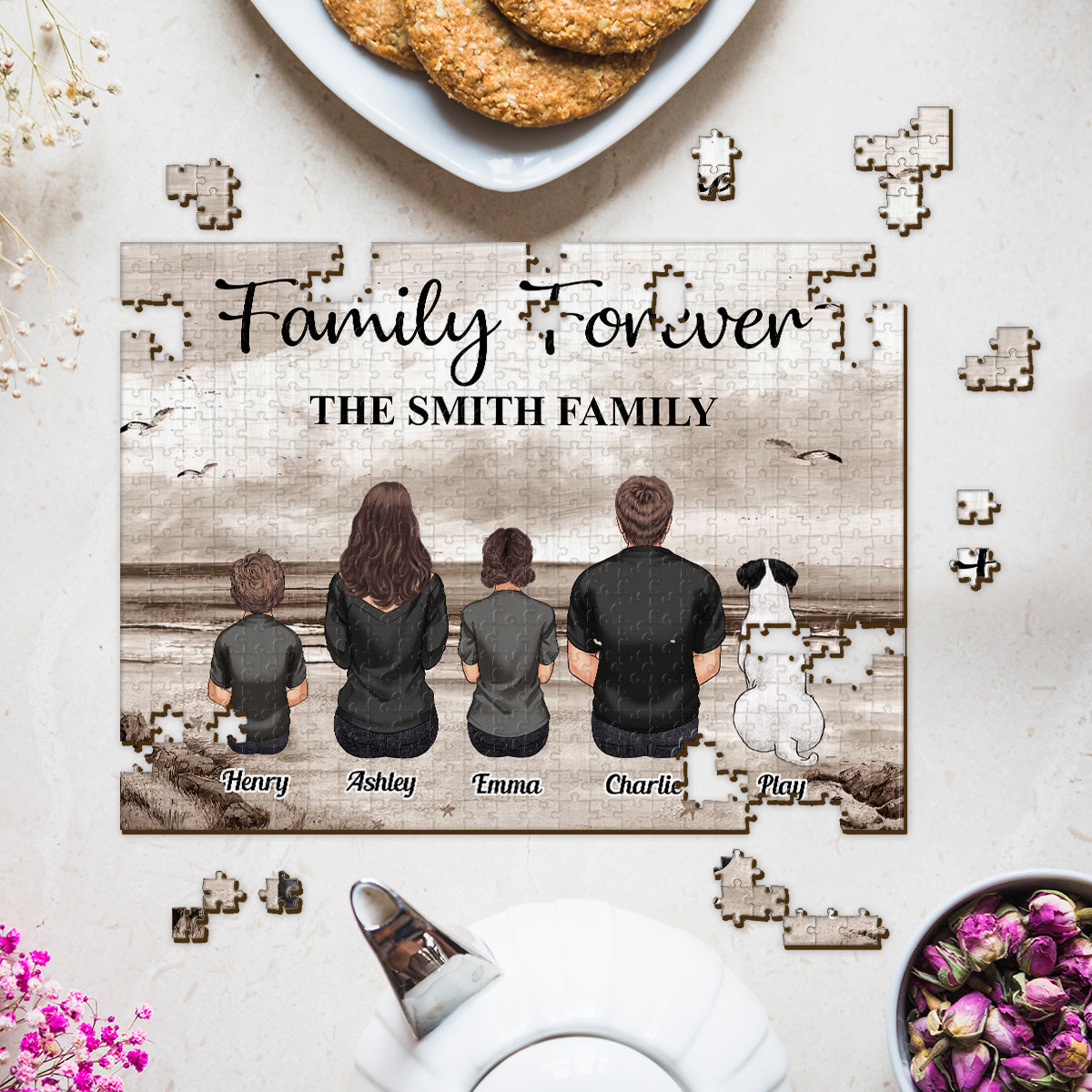 Familie für immer – Personalisiertes Familienpuzzle