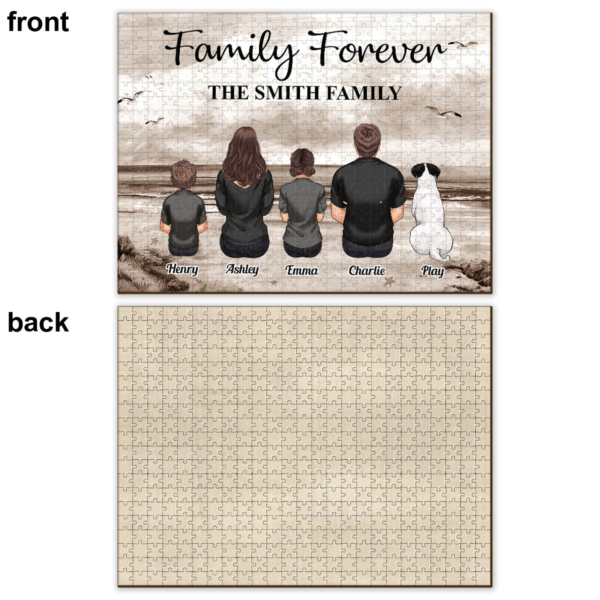 Familie für immer – Personalisiertes Familienpuzzle