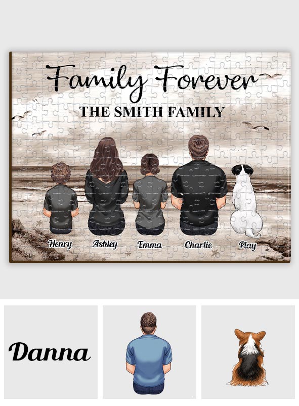 Familie für immer – Personalisiertes Familienpuzzle