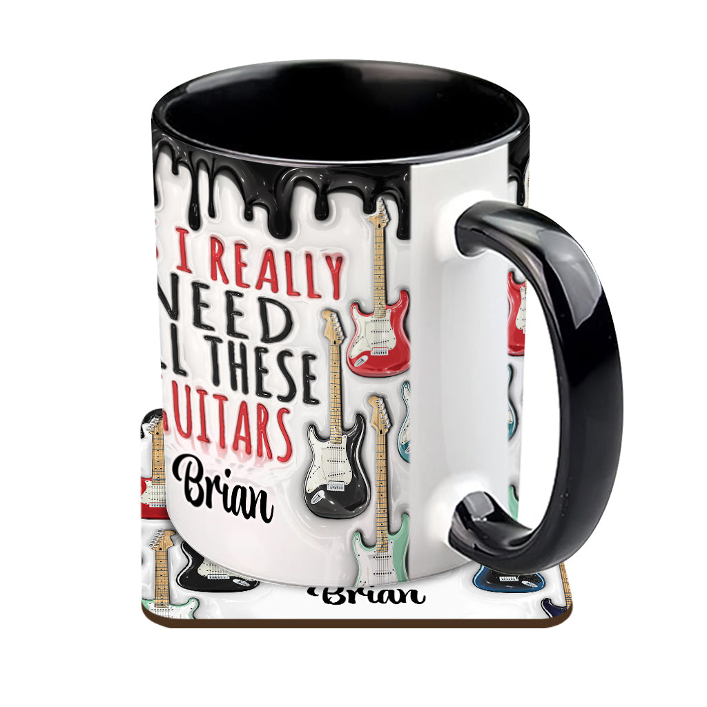 Oui, j'ai vraiment besoin de toutes ces guitares ! – Mug personnalisé avec motif guitare