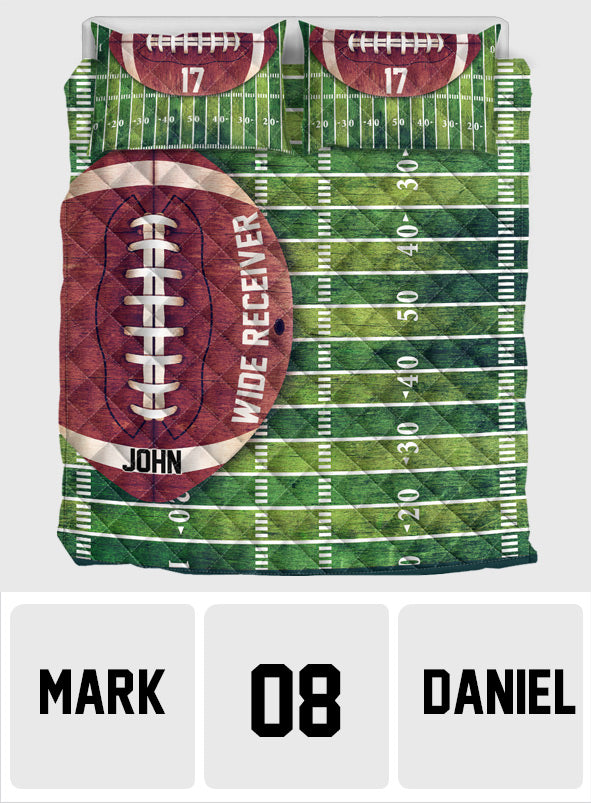 Touchdown - Ensemble de courtepointe personnalisé sur le thème du football