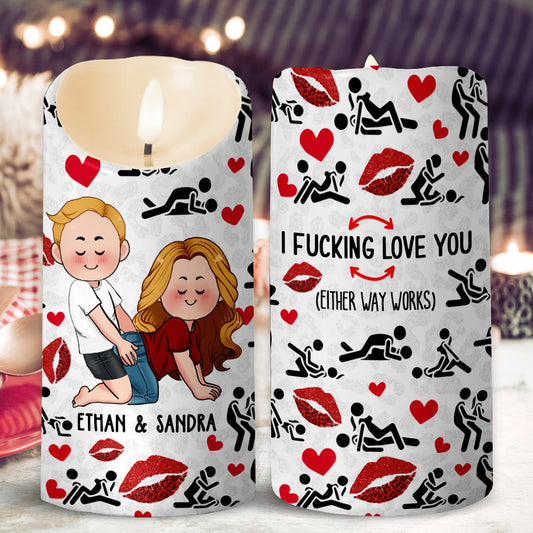 I Love You - Personalized Couple Flameless Candle