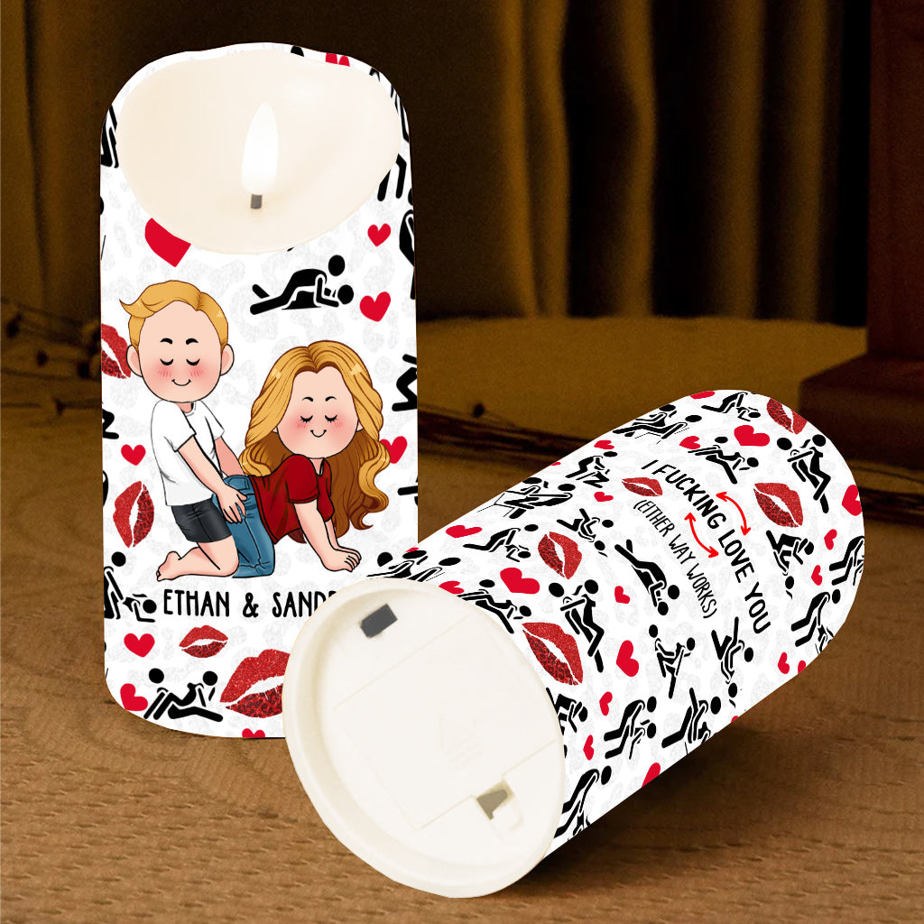 I Love You - Personalized Couple Flameless Candle