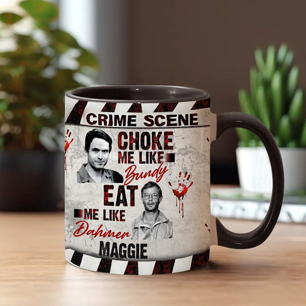 Würg mich wie Bundy, friss mich wie Dahmer – personalisierter Akzentbecher