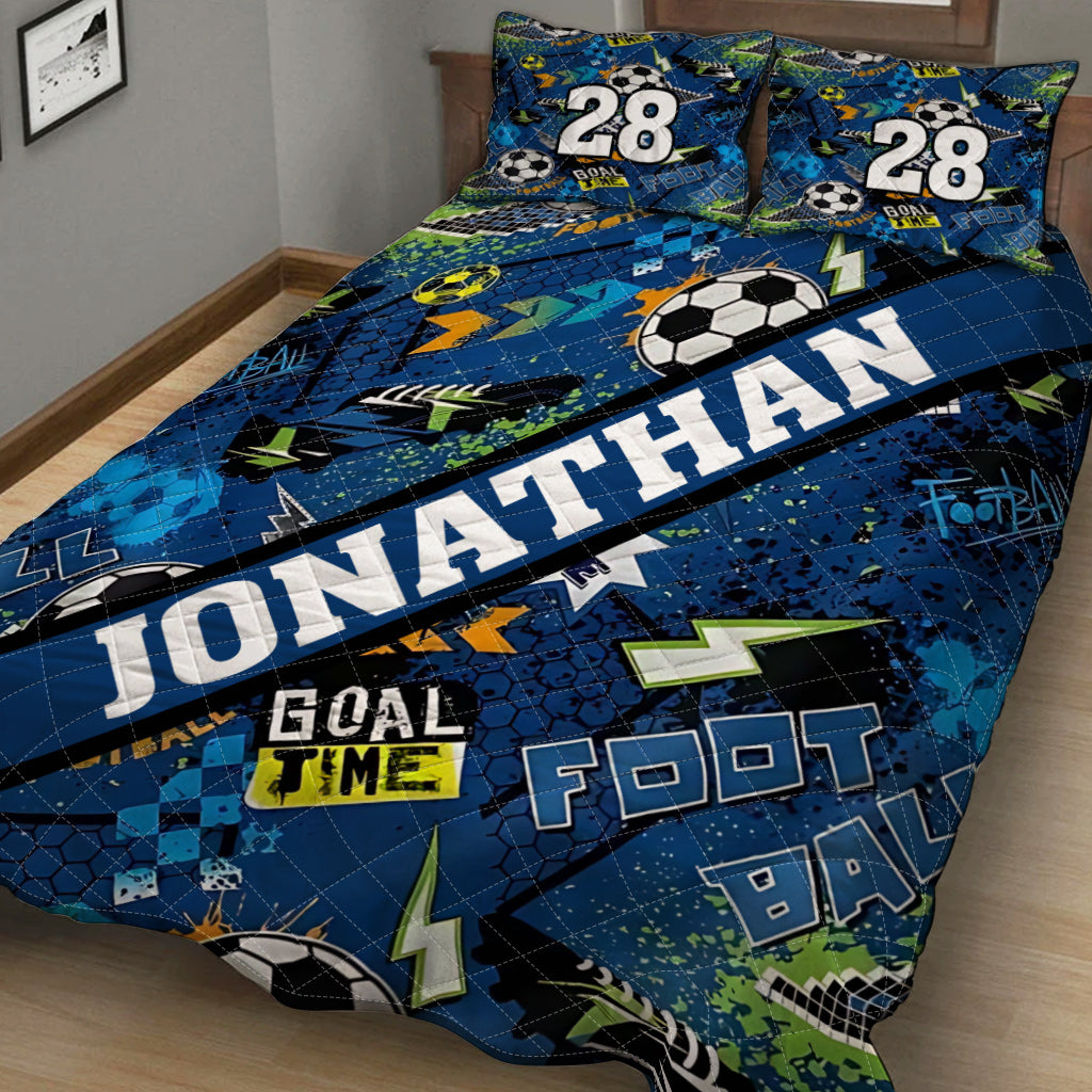 Goal Time – Personalisiertes Fußball-Bettwäscheset