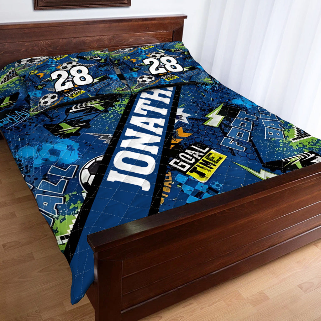 Goal Time – Personalisiertes Fußball-Bettwäscheset