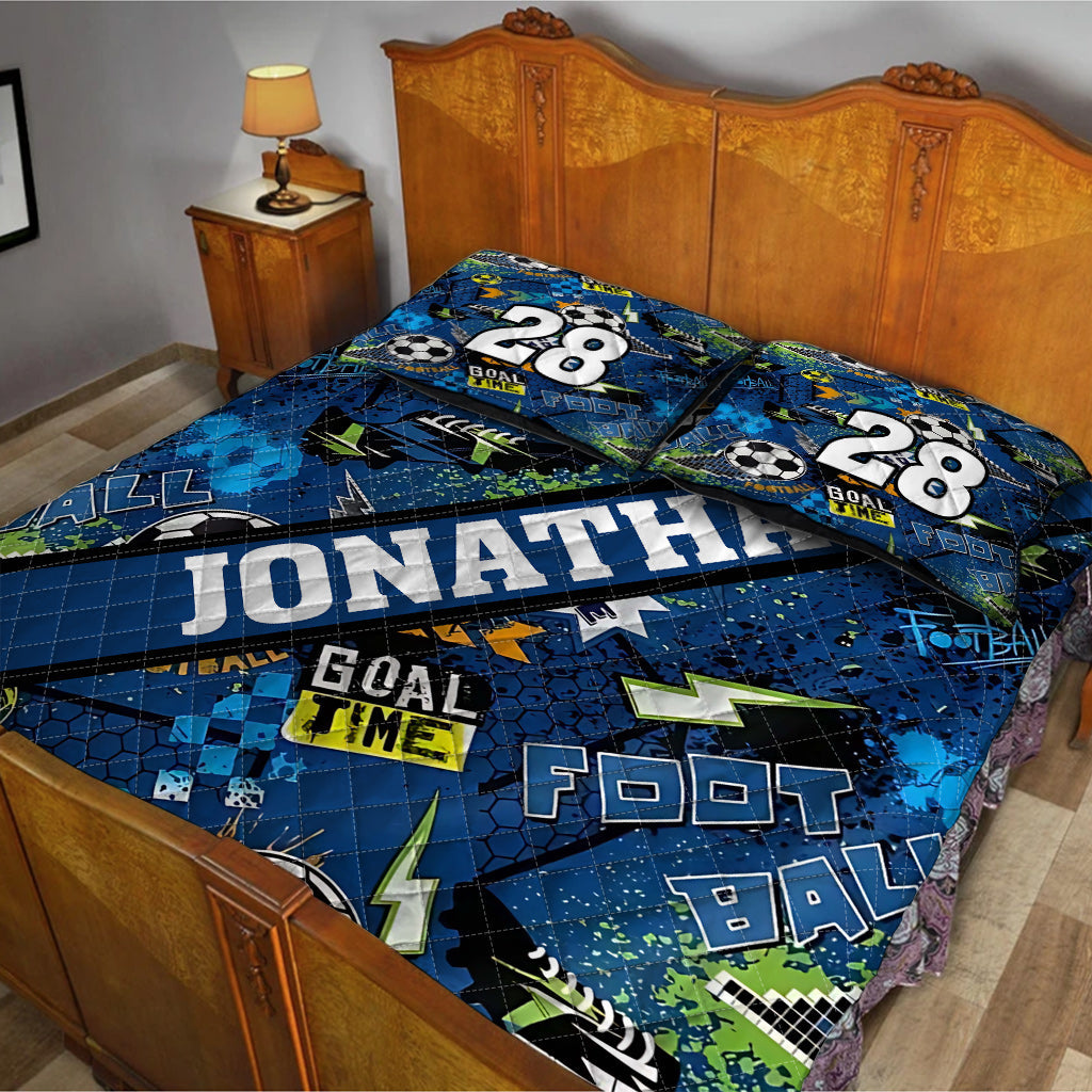 Goal Time – Personalisiertes Fußball-Bettwäscheset